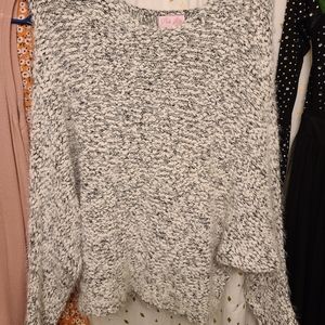 Pink lily popcorn sweater